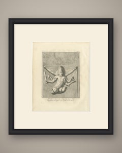 Elephanta Cave Sculpture at Station 9, Antique Niebuhr Print, 1780