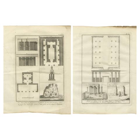 Elephantine & Philae Temples, Rock Tombs and Granite Formations – c.1776 Prints