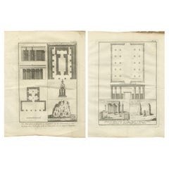Temples d'Éléphantine et de Philae, tombes rupestres et formations granitiques - c.1776 Formations
