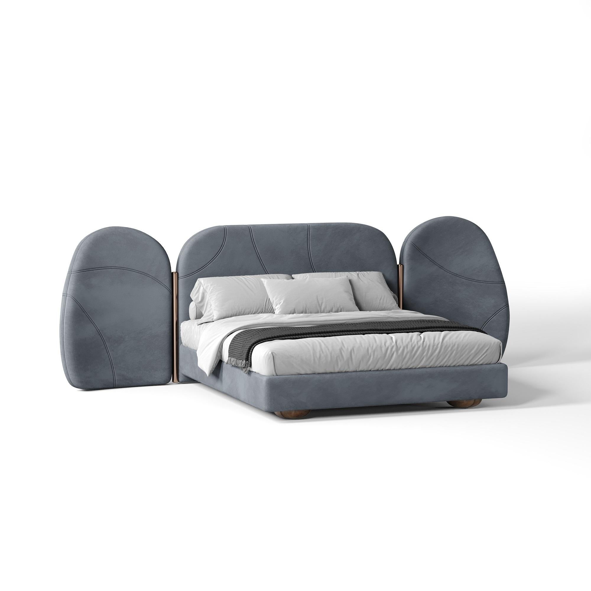 Dumbo Dream, Contemporary King Size Bett in Samt (amerikanisch) im Angebot