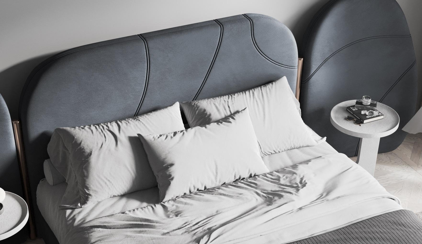 Upholstery Dumbo Dream, Contemporary King Size Bed In Velvet For Sale