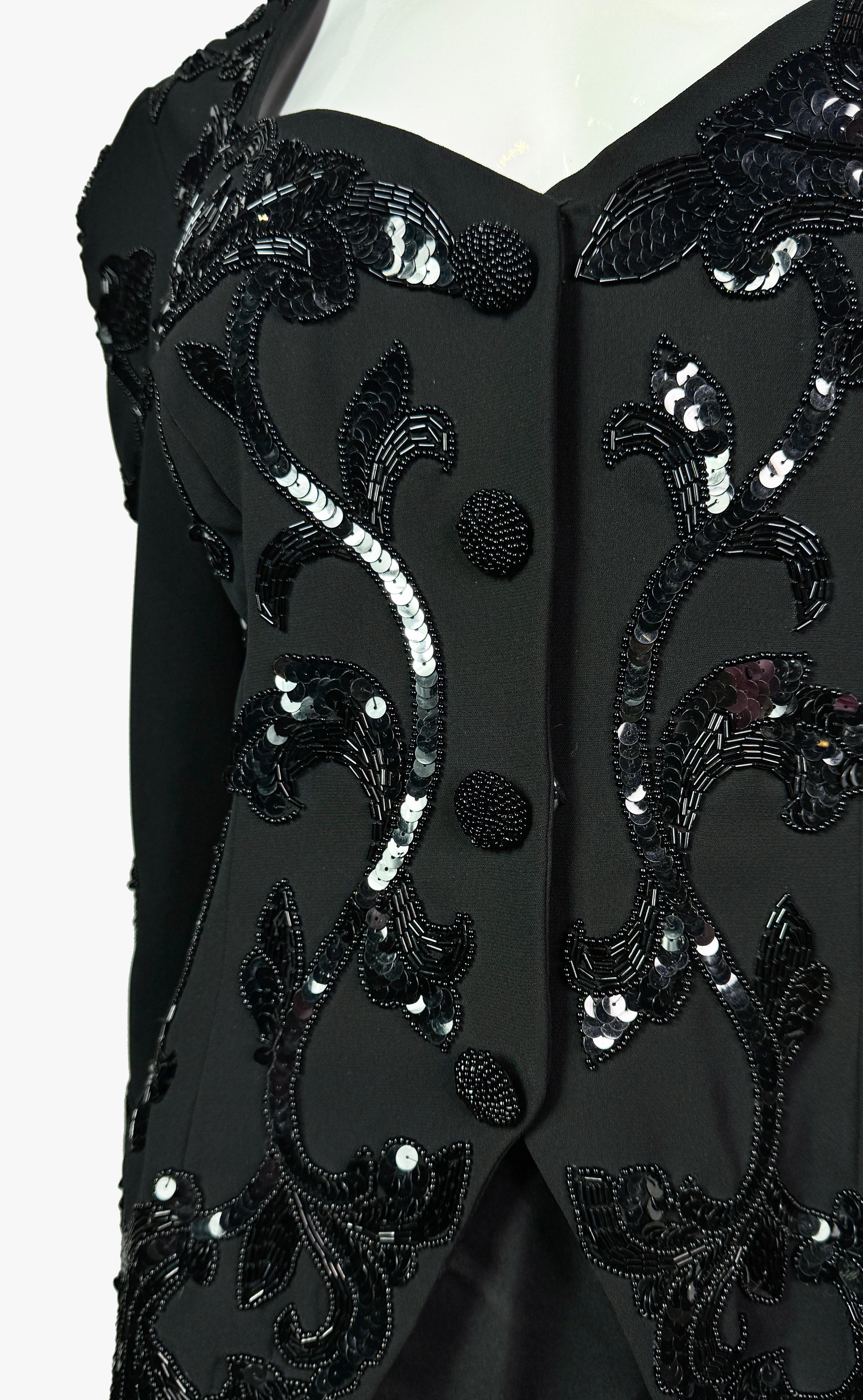 Eletra Casadei vintage sequined blazer In Good Condition For Sale In New York, NY
