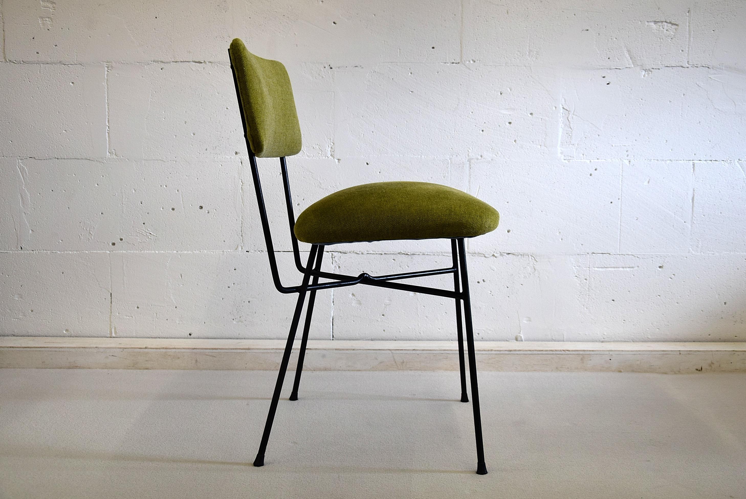 Italian Elettra by Studio BBPR for Arflex Green Mid Century Modern Chair