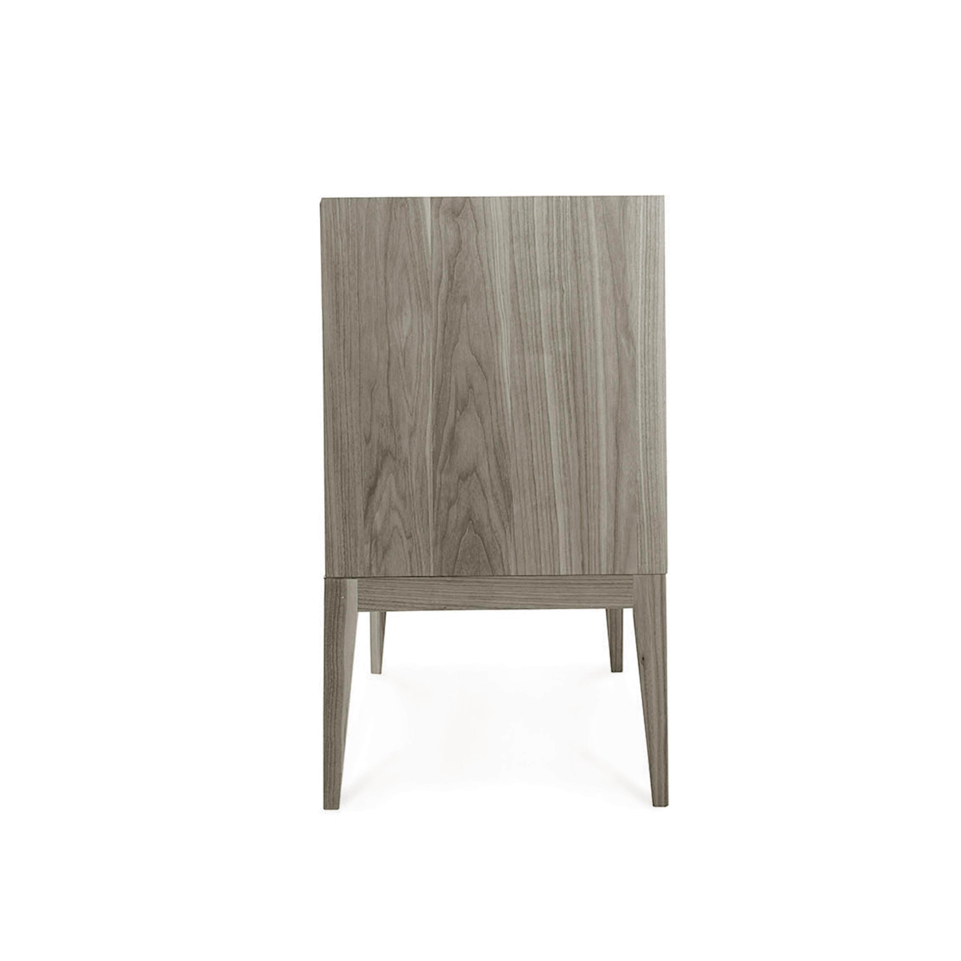 Italian Eleva Solid Wood Sideboard, Walnut in Natural Grey Finish, Contemporary For Sale
