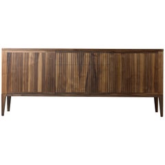 Eleva Solid Wood Sideboard, Walnut in Hand-Made Natural Finish, Contemporary