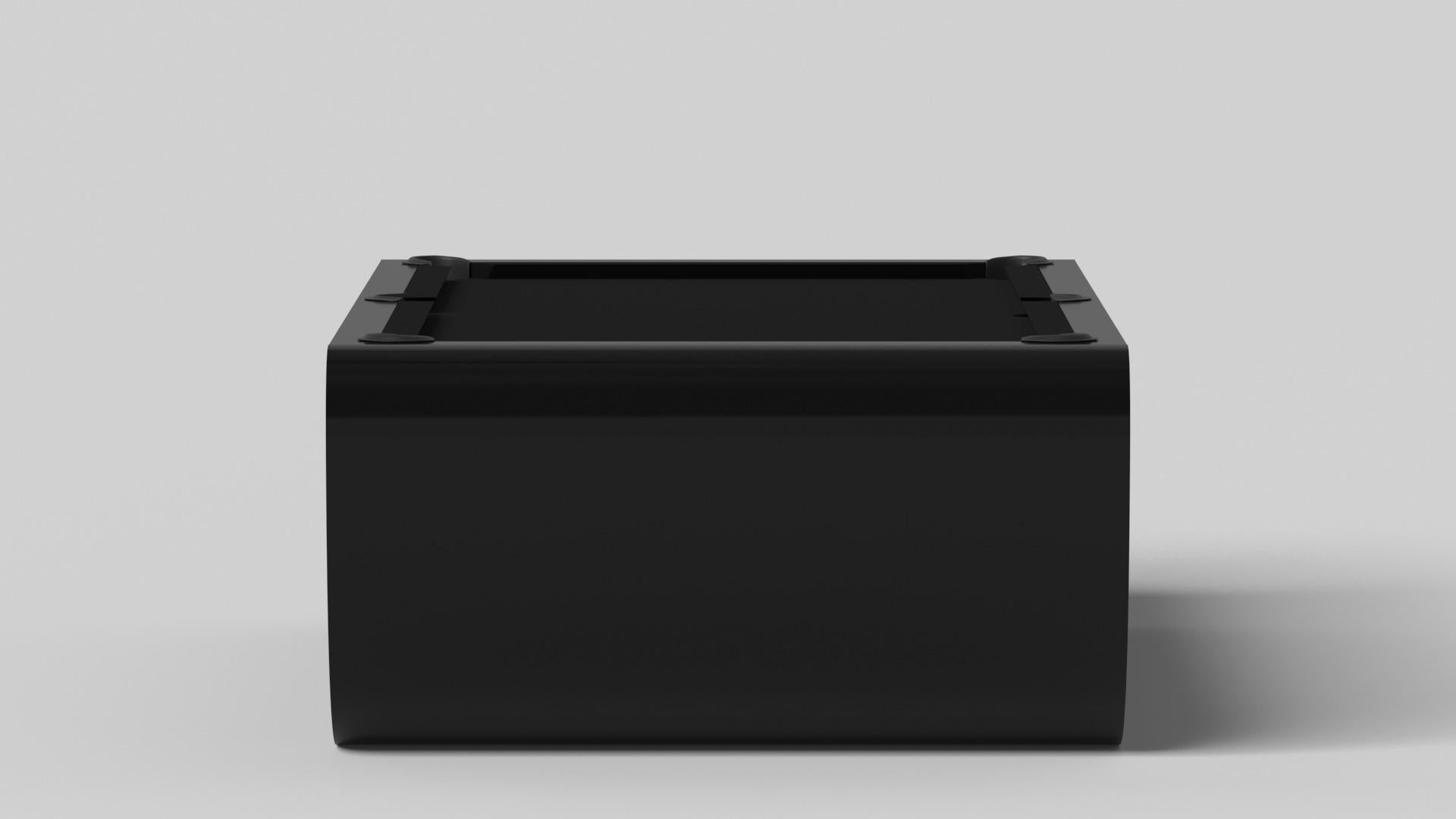 Modern Elevate Customs Sid Pool Table / Solid Pantone Black Color in 8.5' - Made in USA For Sale