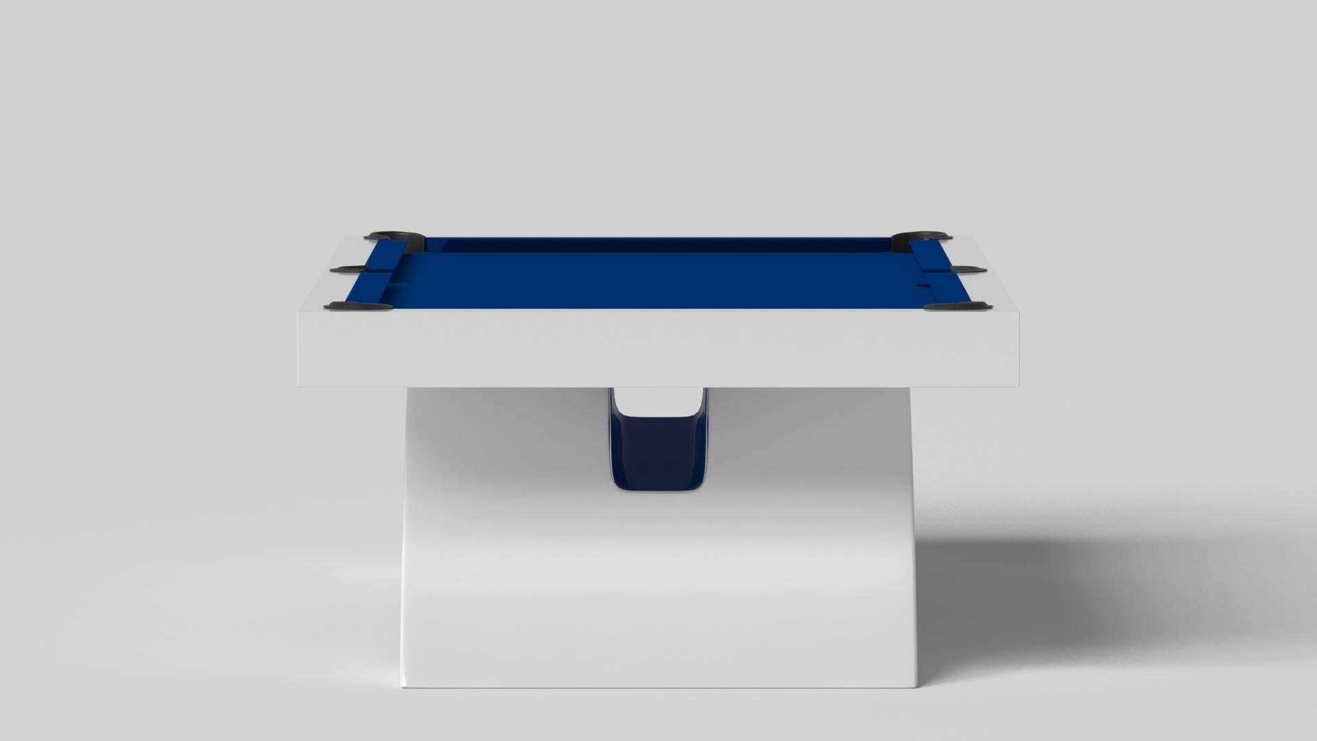 Modern Elevate Custom Zenith Pool Table / Solid Pantone White in 8.5' - Made in USA For Sale