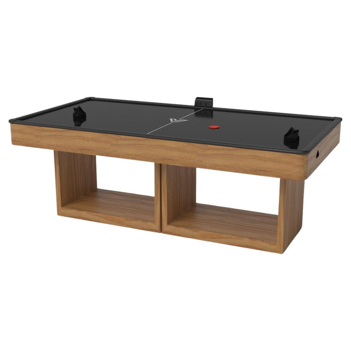 Elevate Customs Ambrosia Air Hockey Tables / Solid Teak Wood in 7' - Made in USA For Sale