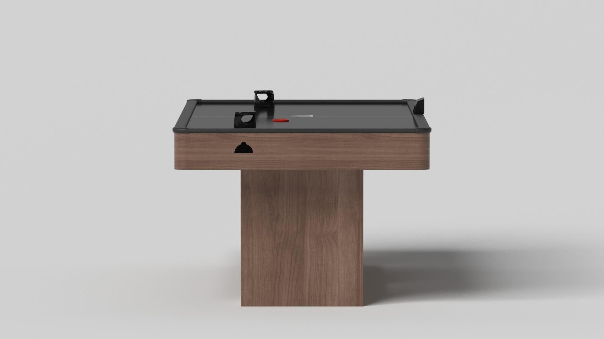 Minimalist Elevate Customs Ambrosia Air Hockey Tables/Solid Walnut Wood  in 7' -Made in USA For Sale