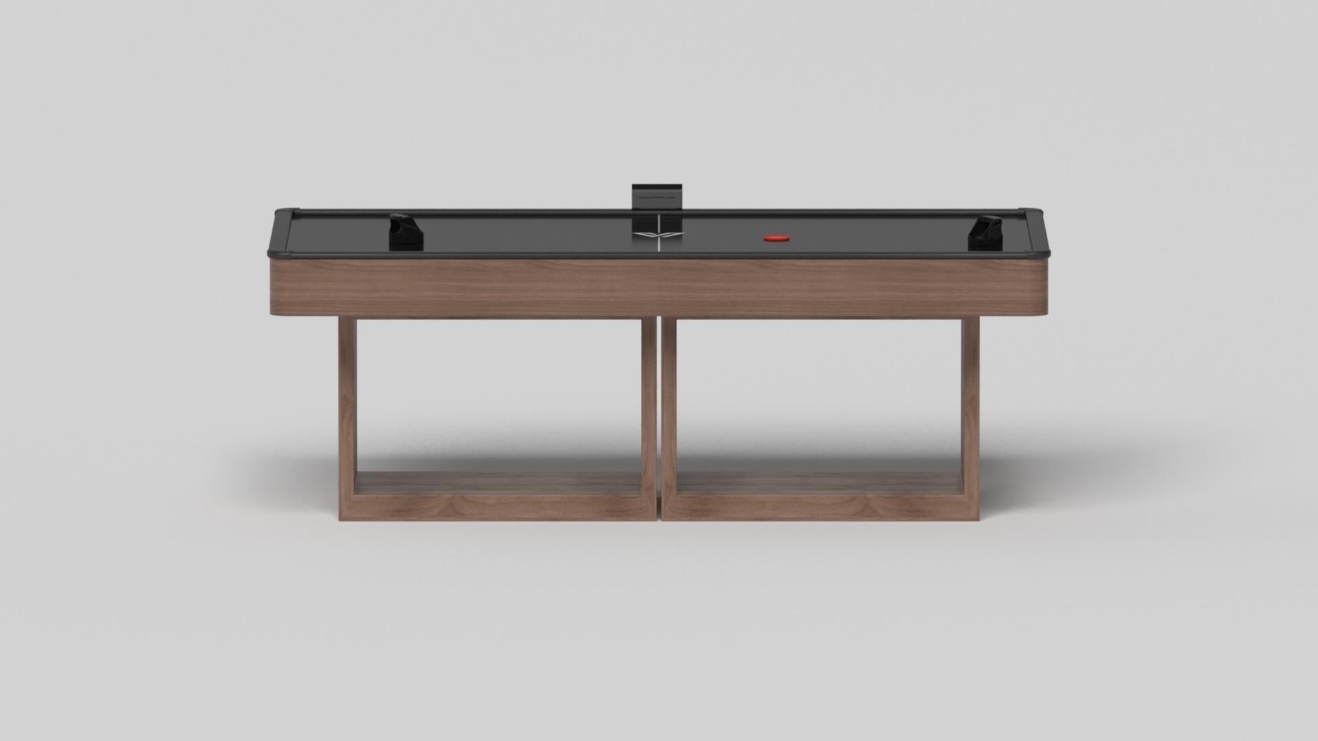 American Elevate Customs Ambrosia Air Hockey Tables/Solid Walnut Wood  in 7' -Made in USA For Sale