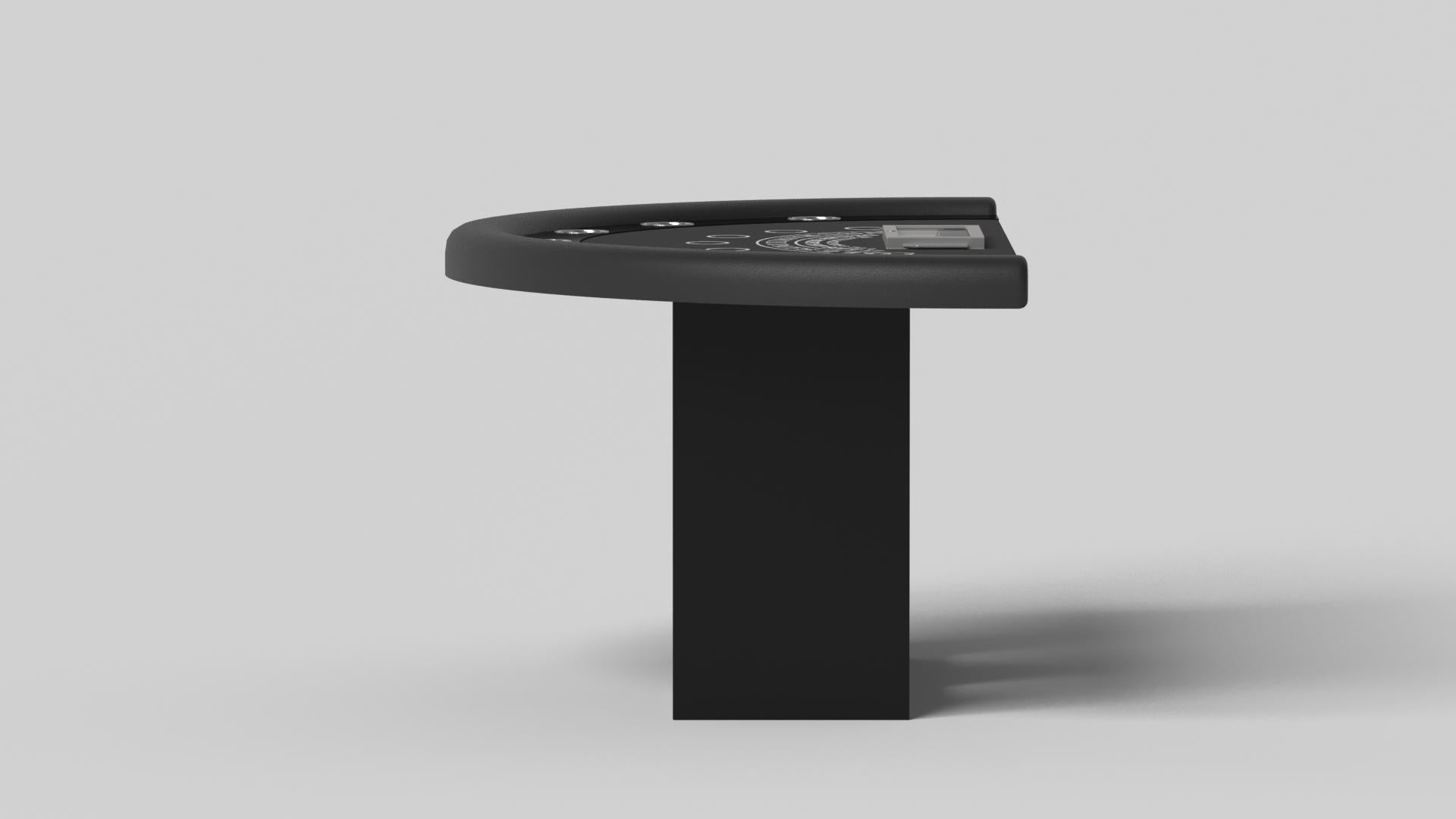 Minimalist Elevate Customs Ambrosia Black Jack Table/Solid Pantone Black Color in 7'4