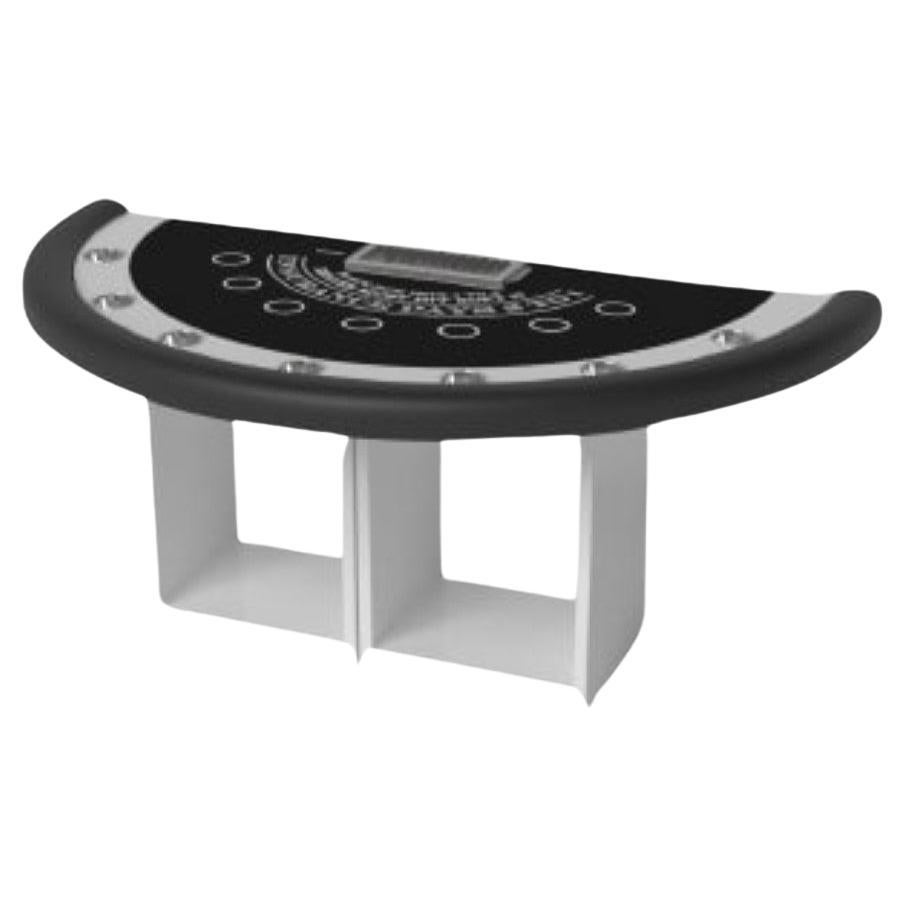 Elevate Customs Ambrosia Black Jack Table/Solid Pantone White Color in 7'4" -USA For Sale