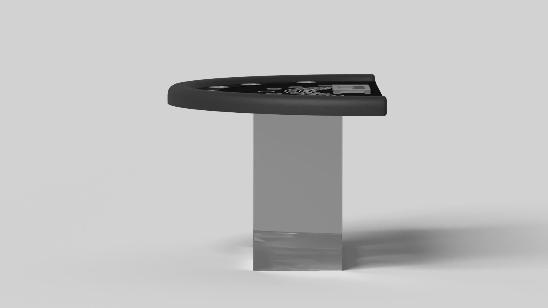 Minimalist Elevate Customs Ambrosia Black Jack Table / Stainless Steel Metal in 7'4