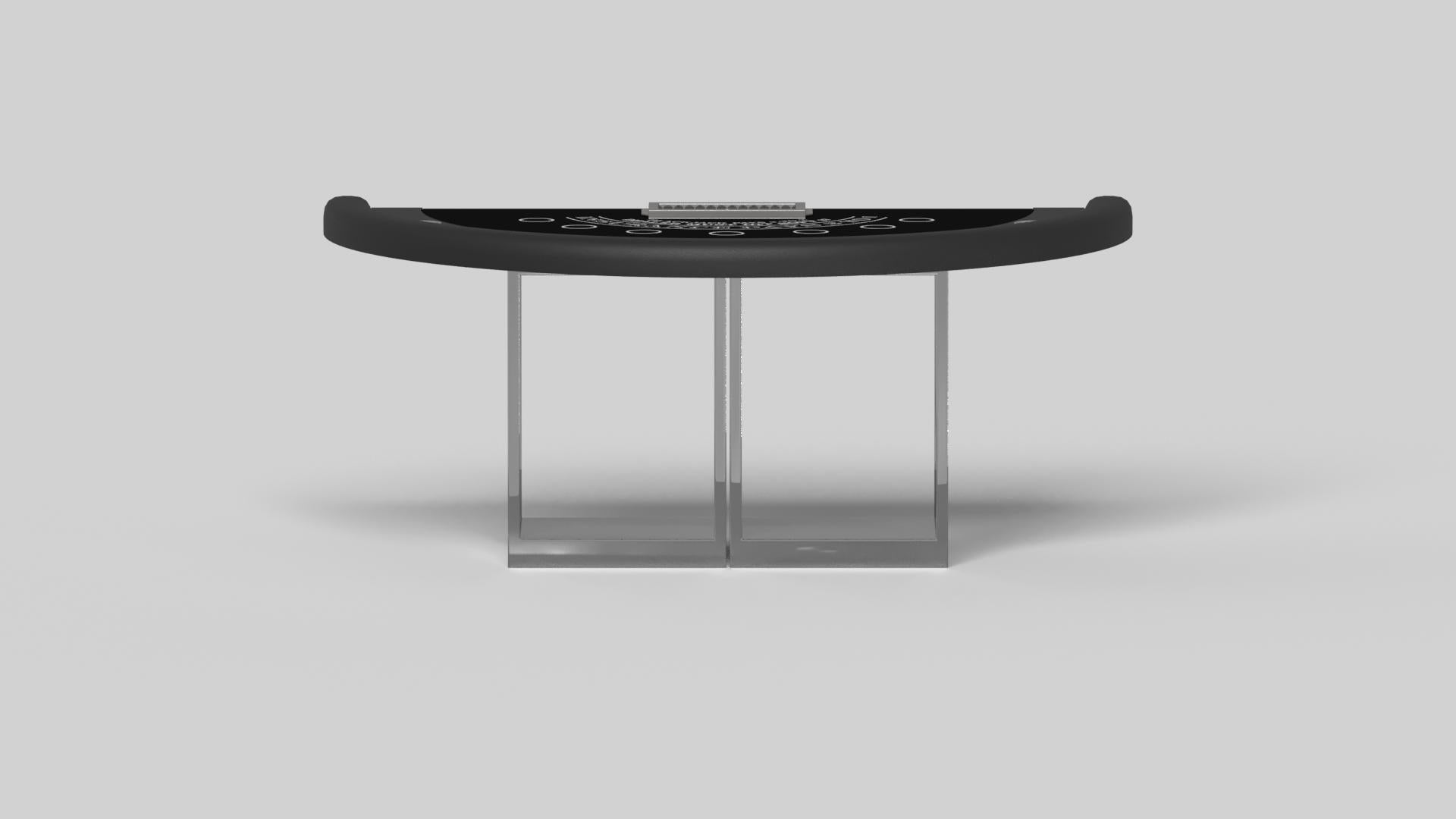 American Elevate Customs Ambrosia Black Jack Table / Stainless Steel Metal in 7'4