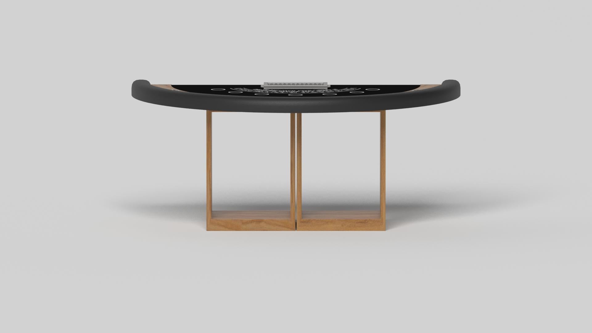 American Elevate Customs Ambrosia Black Jack Tables /Solid Teak Wood in 7'4