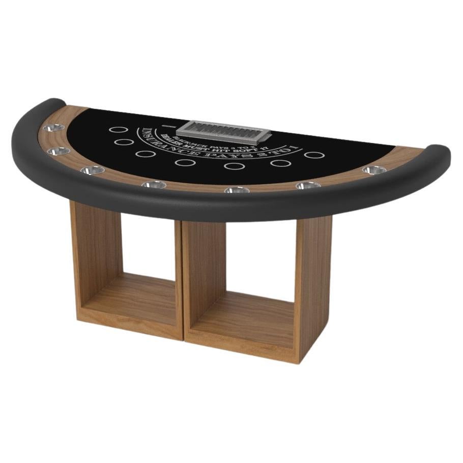 Elevate Customs Ambrosia Black Jack Tables /Solid Teak Wood in 7'4" -Made in USA For Sale