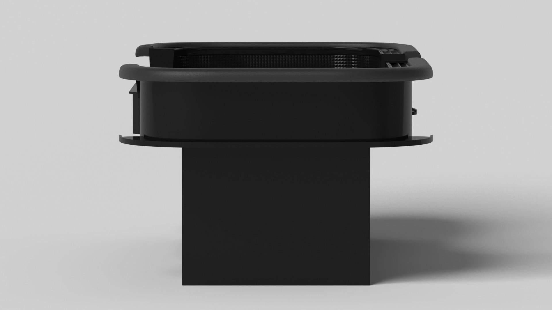 Minimalist Elevate Customs Ambrosia Craps Tables / Solid Pantone Black Color in 9'9
