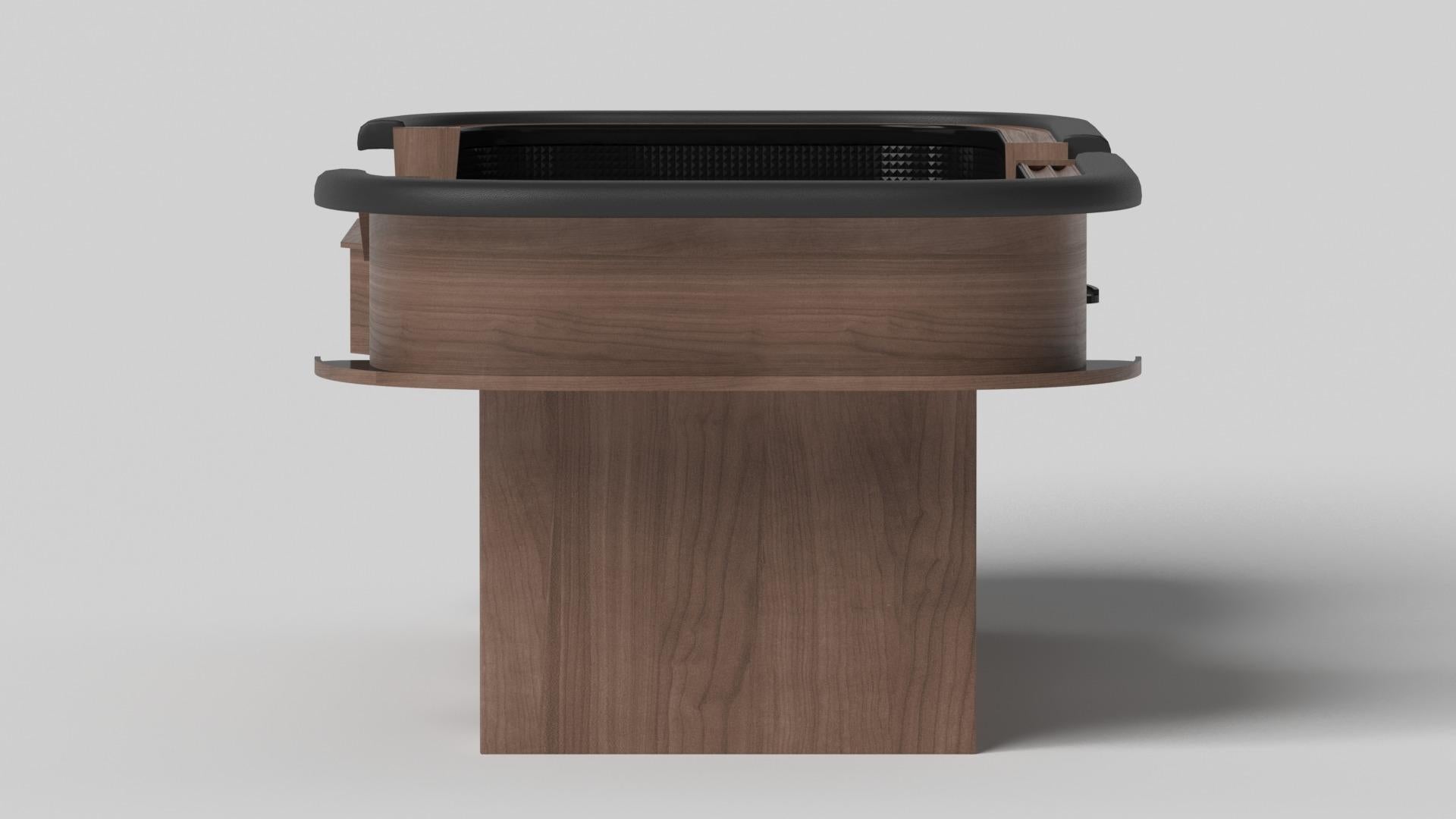 Minimalist Elevate Customs Ambrosia Craps Tables / Solid Walnut Wood in 9'9