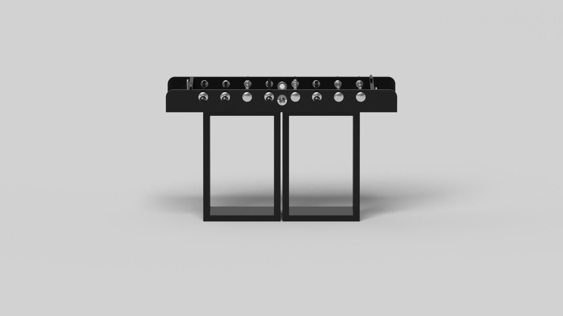 Hand-Crafted Elevate Customs Ambrosia Foosball Tables /Solid Pantone Black in 5' -Made in USA For Sale