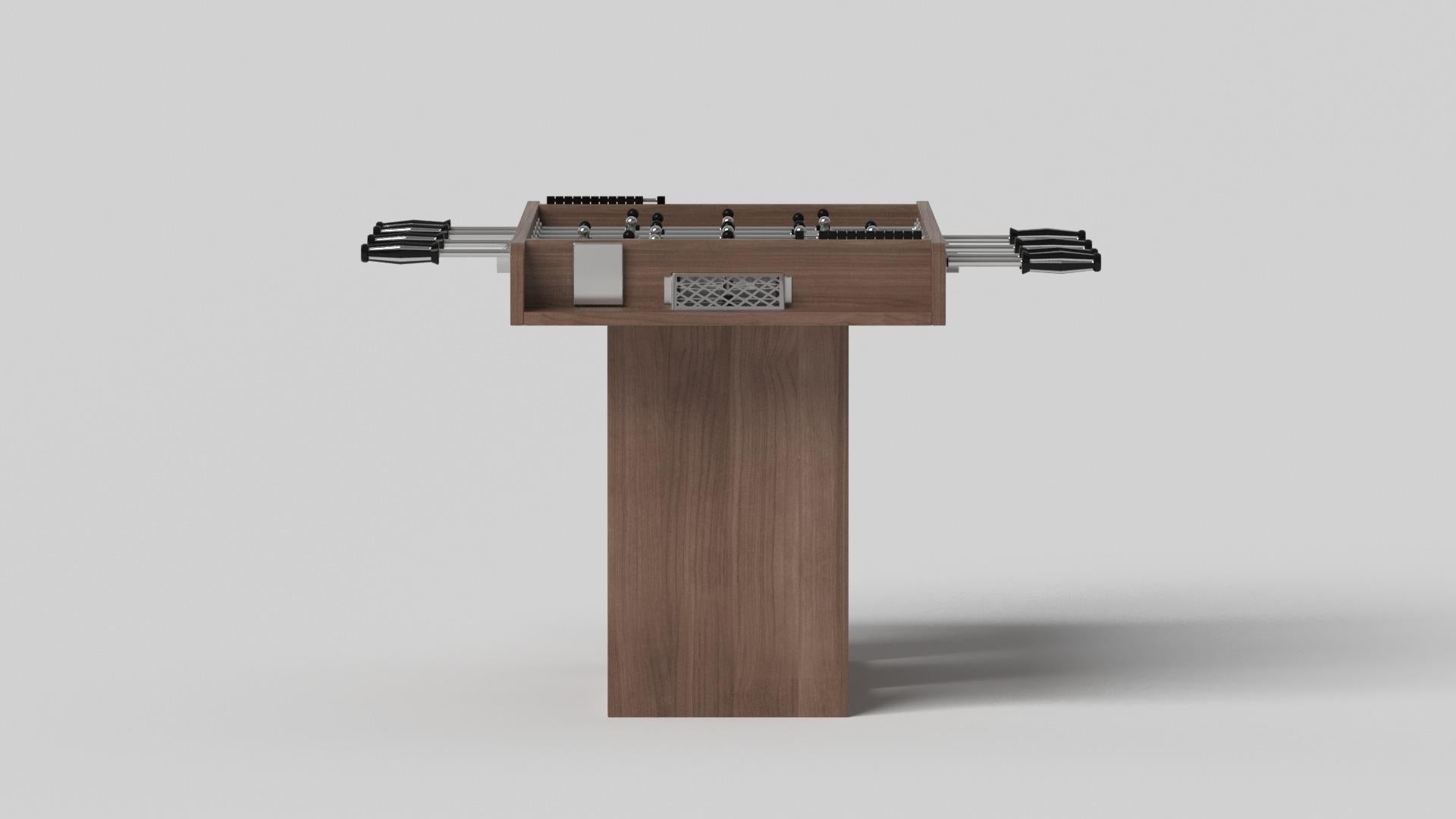 Minimalist Elevate Customs Ambrosia Foosball Tables / Solid Walnut Wood in 5' - Made in USA For Sale