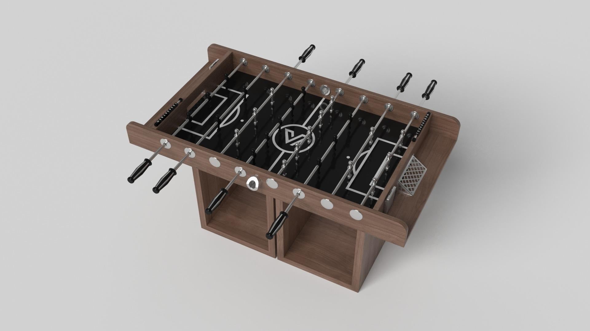 American Elevate Customs Ambrosia Foosball Tables / Solid Walnut Wood in 5' - Made in USA For Sale