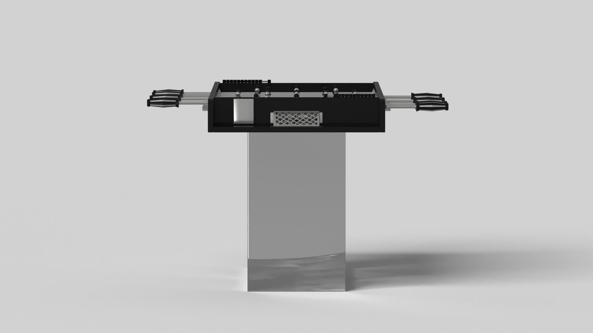Minimalist Elevate Customs Ambrosia Foosball Tables/Stainless Steel Metal in 5'-Made in USA For Sale