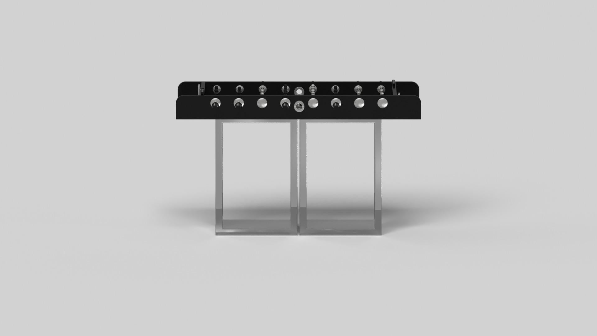 Hand-Crafted Elevate Customs Ambrosia Foosball Tables/Stainless Steel Metal in 5'-Made in USA For Sale