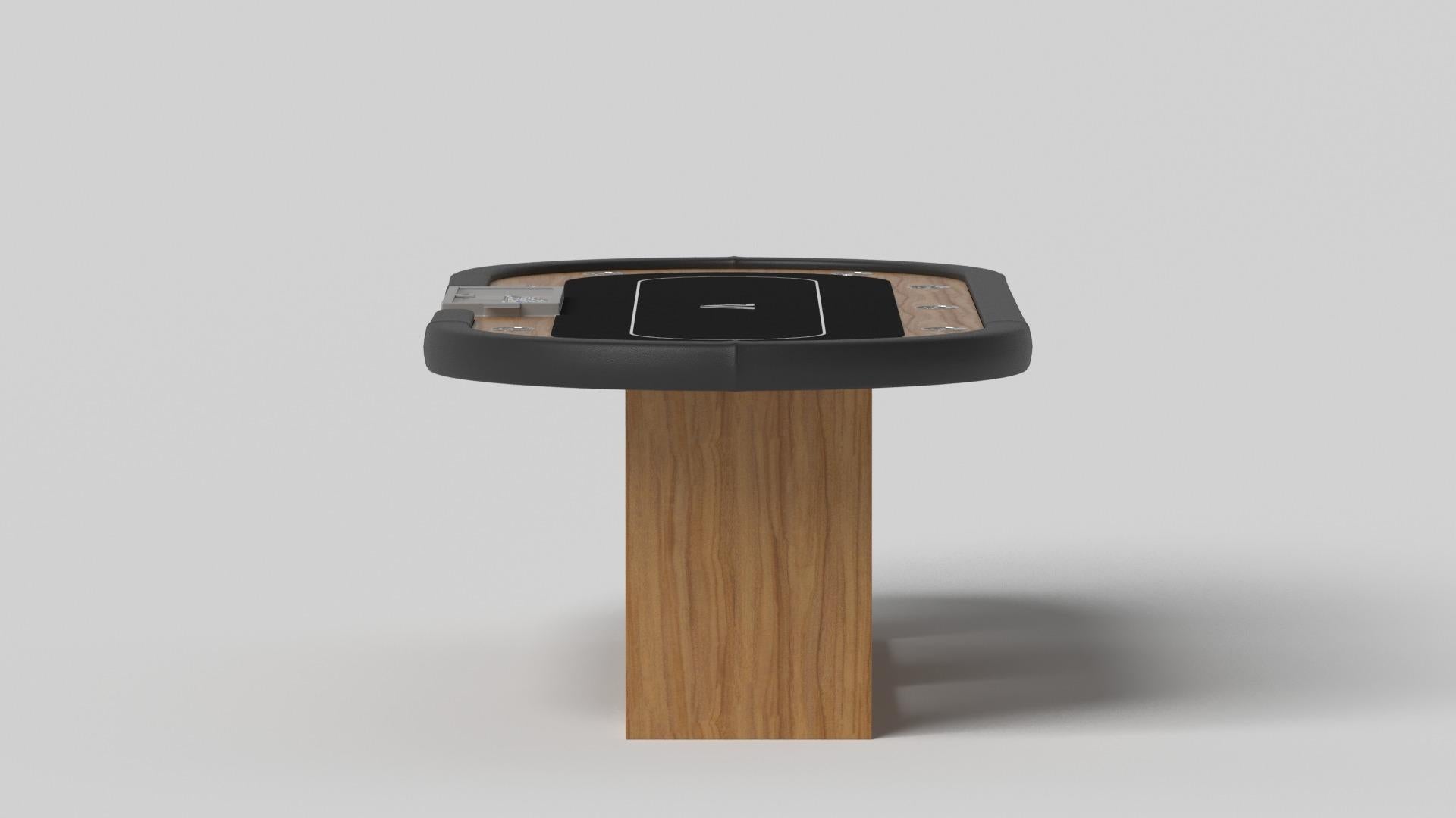 Minimalist Elevate Customs Ambrosia Poker Tables / Solid Teak Wood in 8'8