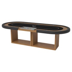 Tables de poker Ambrosia sur mesure / Bois de teck massif de 8'8" - Fabriqué aux États-Unis