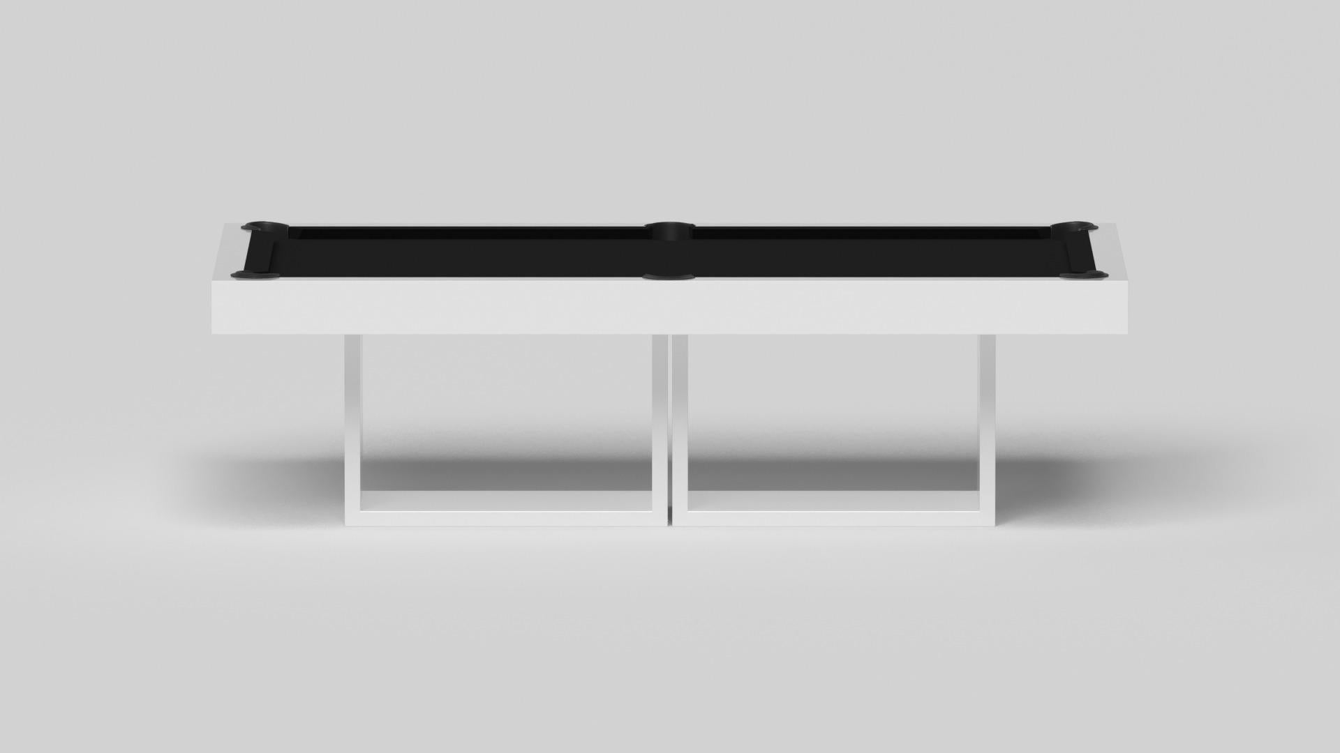 American Elevate Customs Ambrosia Pool Table / Solid Pantone White in 7'/8' - Made in USA For Sale