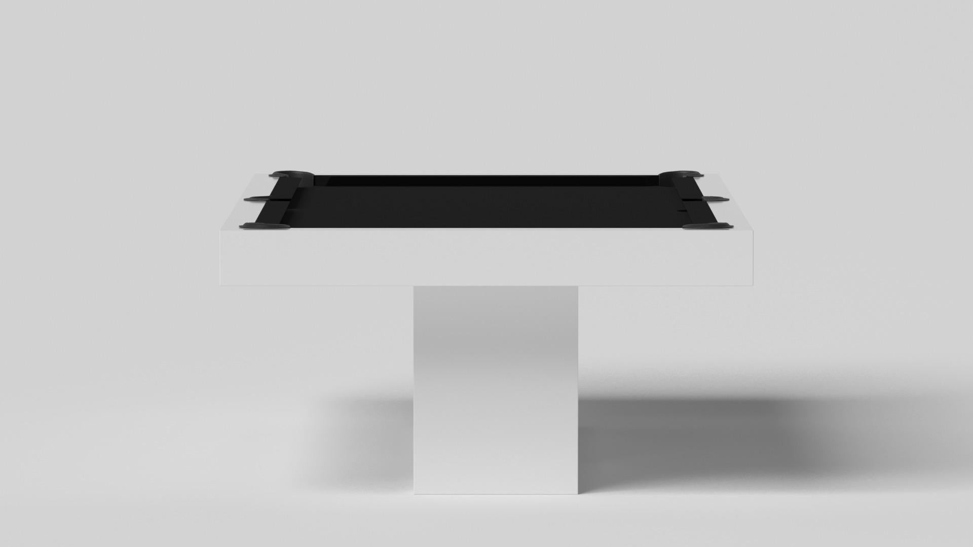 Minimalist Elevate Customs Ambrosia Pool Table / Solid Pantone White in 8.5' - Made in USA For Sale