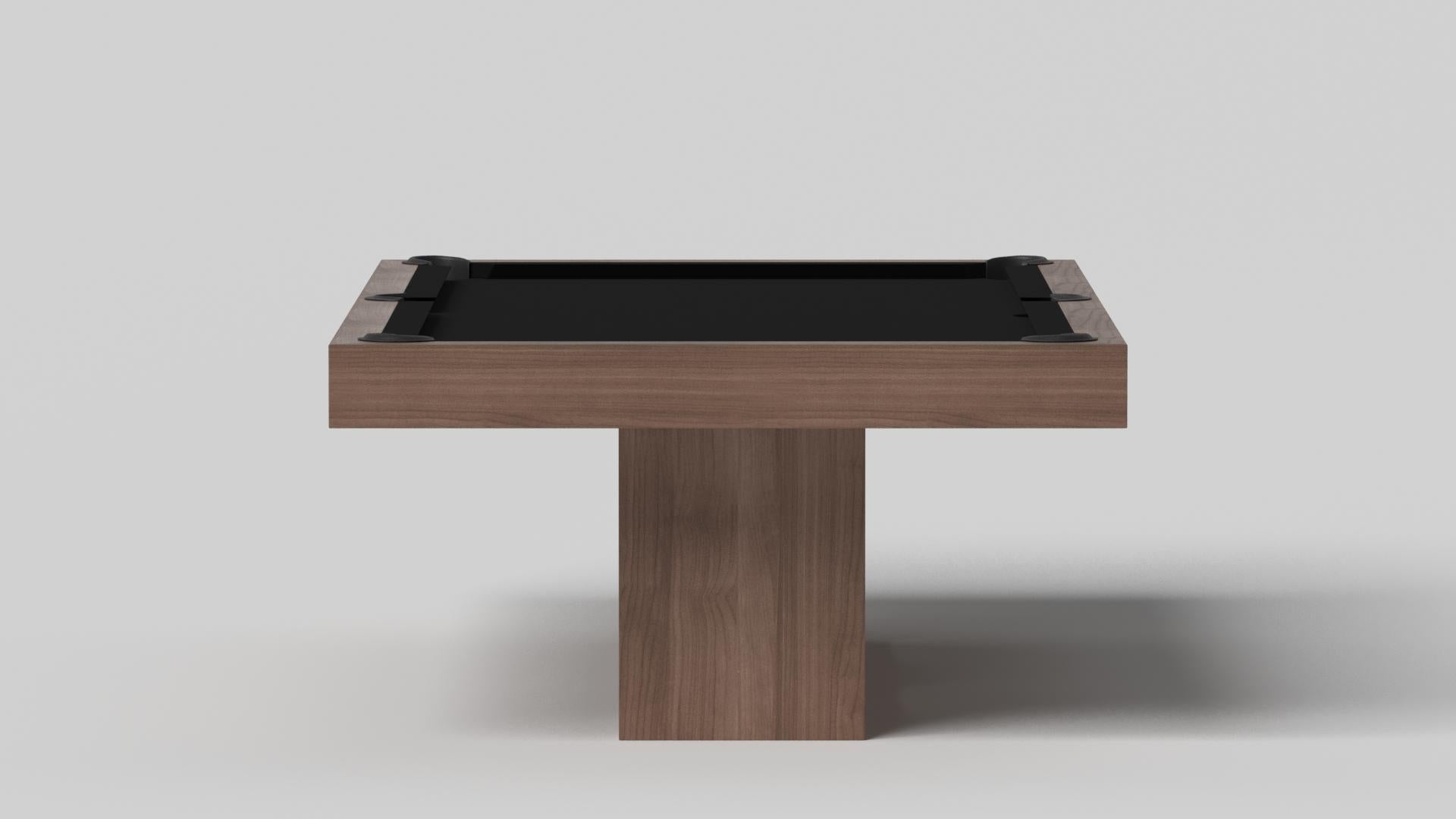 Minimalist Elevate Customs Ambrosia Pool Table / Solid Walnut Wood in 7'/8' - Made in USA For Sale