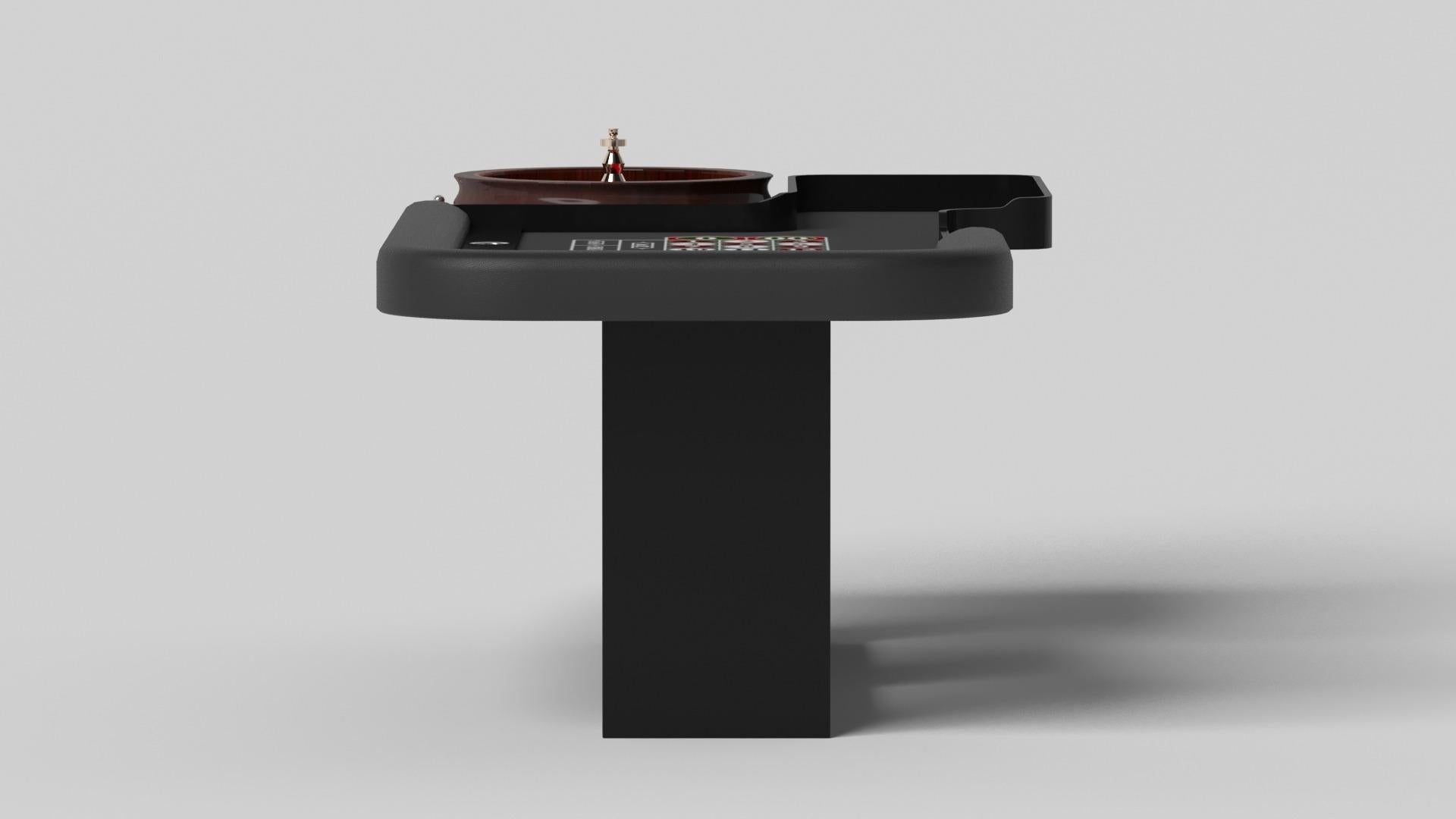 Minimalist Elevate Customs Ambrosia Roulette Tables /Solid Pantone Black Color in 8'2