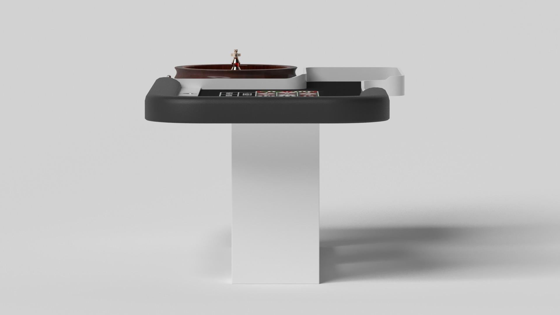 Minimalist Elevate Customs Ambrosia Roulette Tables /Solid Pantone White Color in 8'2