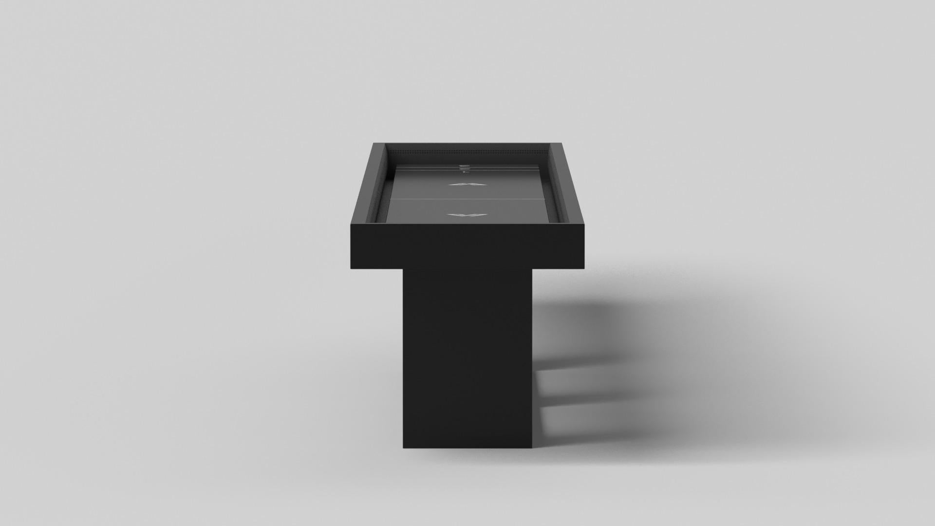 Minimalist Elevate Customs Ambrosia Shuffleboard Table/Solid Pantone Black Color in 12'-USA For Sale