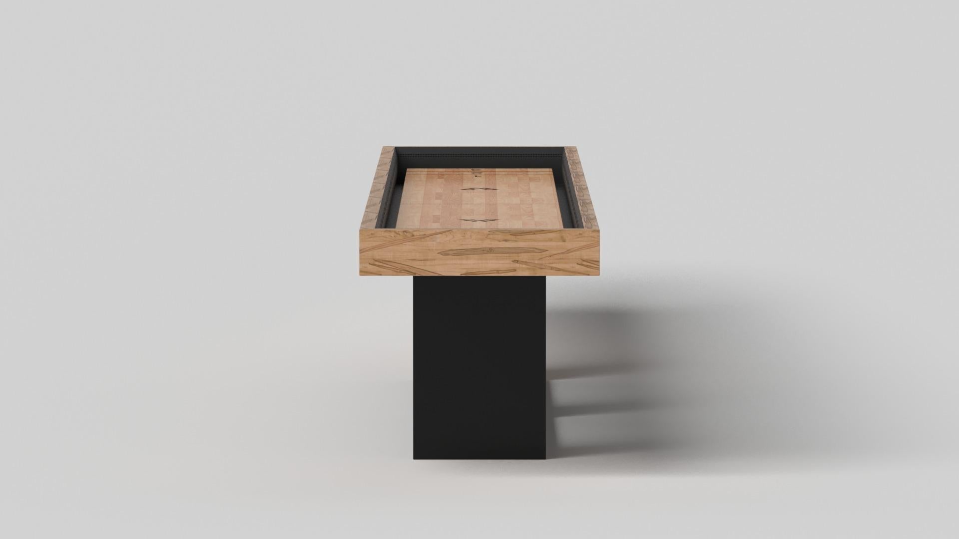 Minimalist Elevate Customs Ambrosia Shuffleboard Tables /Solid Curly Maple Wood in 12' -USA For Sale