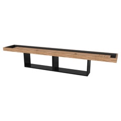 Elevate Customs Ambrosia tables Shuffleboard en bois d'érable bouclé solaire de 16' aux États-Unis