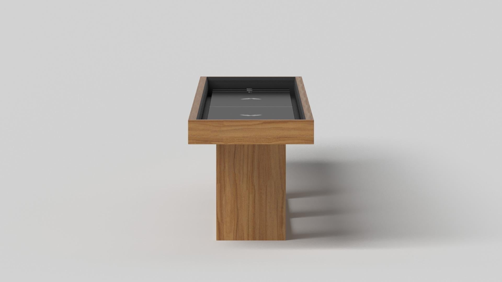 Minimalist Elevate Customs Ambrosia Shuffleboard Tables / Solid Teak Wood in 12' - USA For Sale