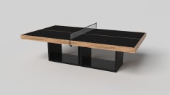 Table de tennis Ambrosia sur mesure / bois d'érable bouclé massif de 9' fabriqué aux États-Unis