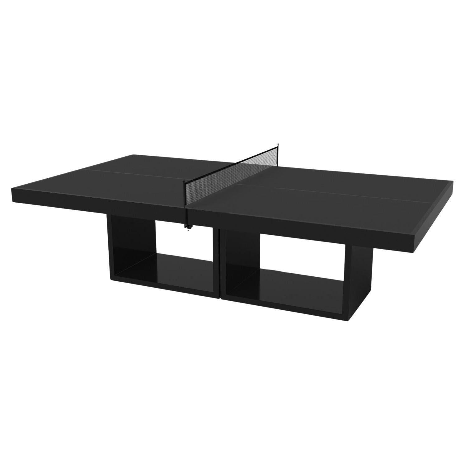 Elevate Customs Ambrosia Tennis Table / Solid Pantone Black in 9' - Made in USA For Sale