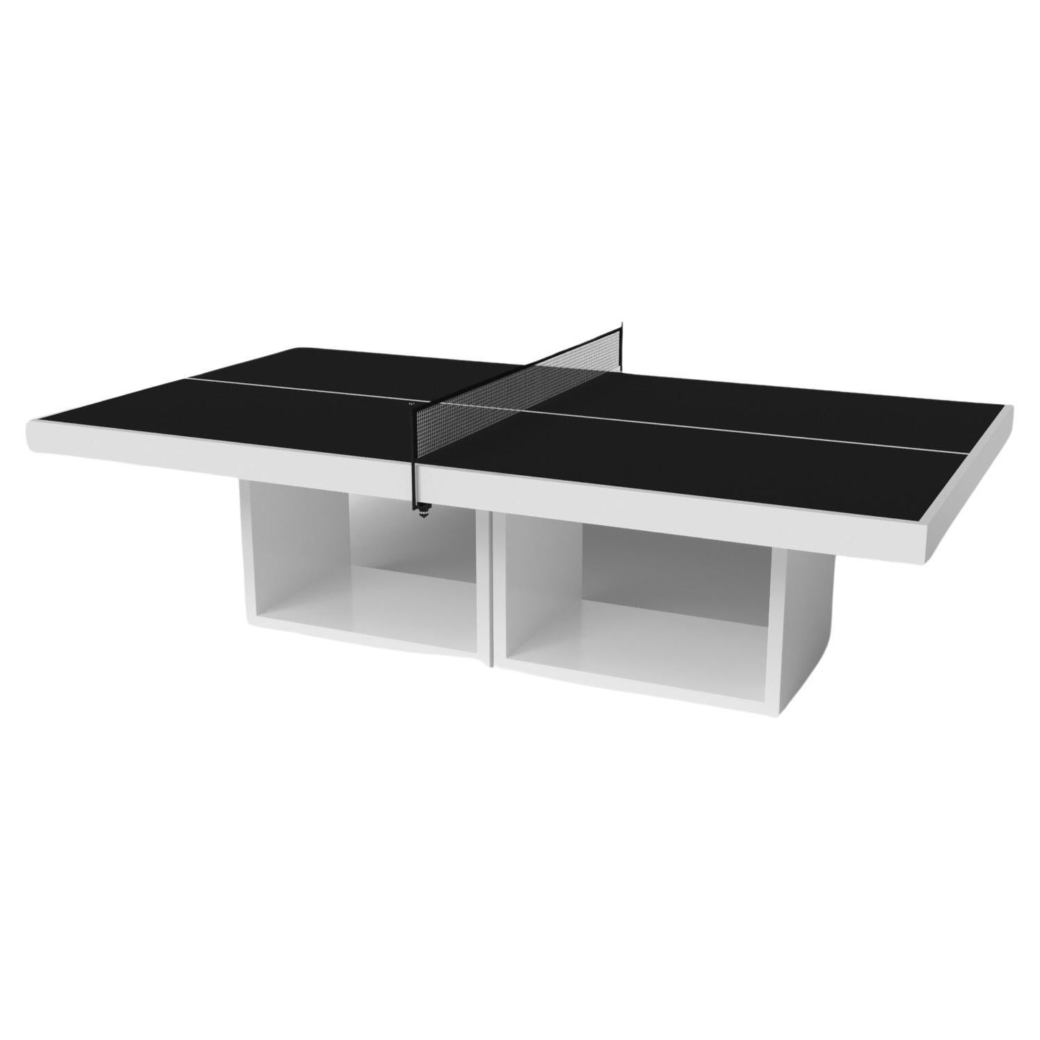 Elevate Customs Ambrosia Tennis Table / Solid Pantone White in 9' - Made in USA For Sale