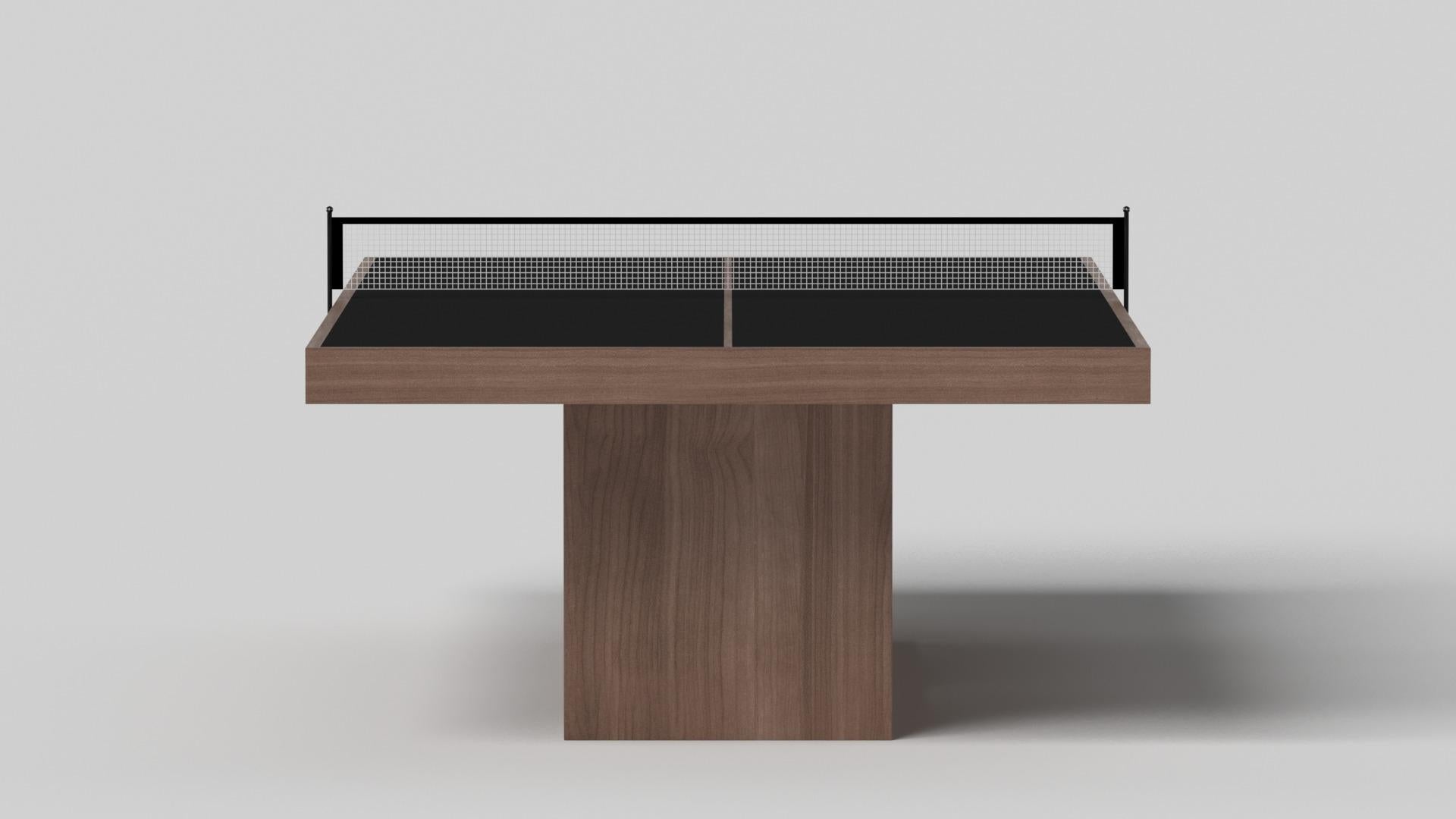 Minimalist Elevate Customs Ambrosia Tennis Table / Solid Walnut Wood in 9' - Made in USA For Sale