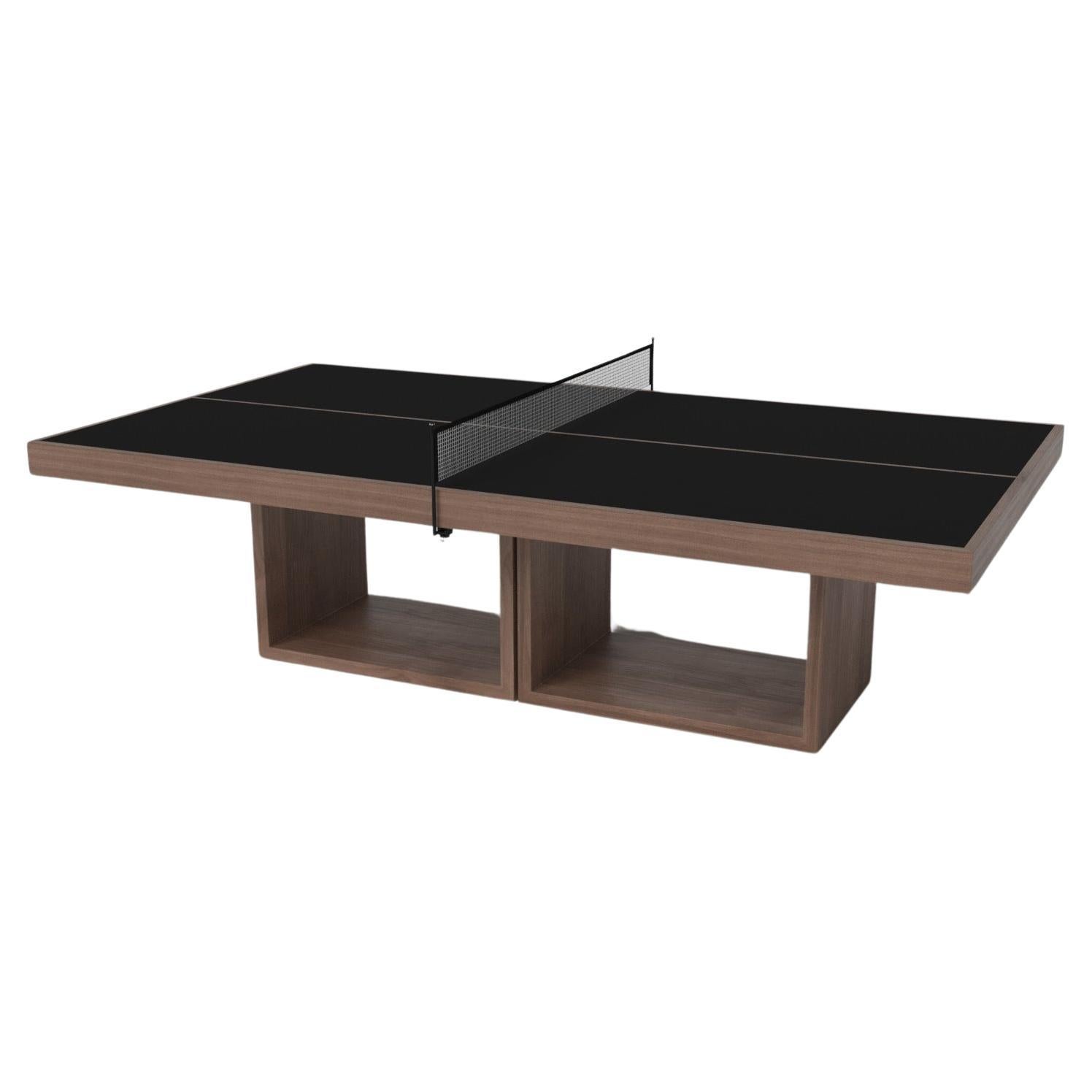 Elevate Customs Ambrosia Tennis Table / Solid Walnut Wood in 9' - Made in USA For Sale