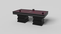 Elevate Customs Baluster Air Hockey Tables/Solid Pantone Black in 7'-Made in USA