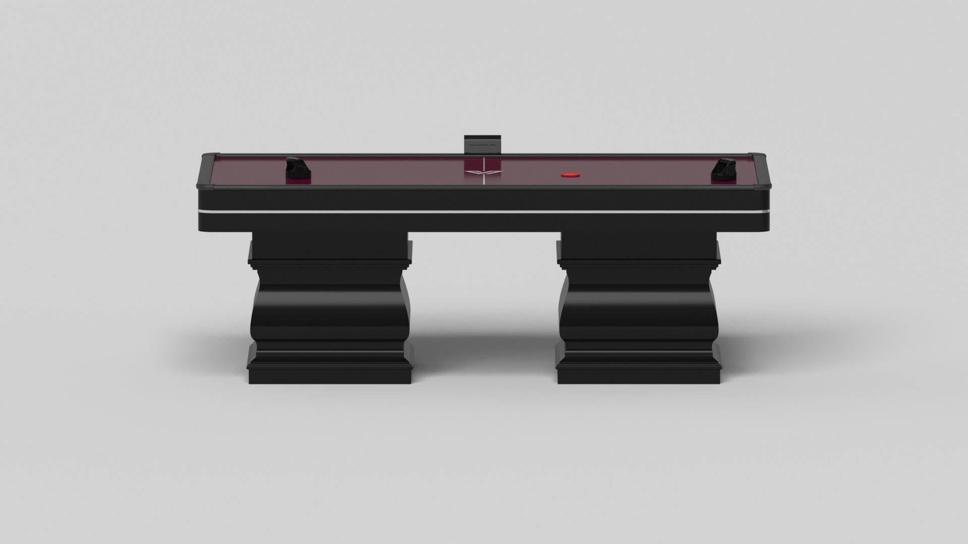 American Elevate Customs Baluster Air Hockey Tables/Solid Pantone Black in 7'-Made in USA For Sale