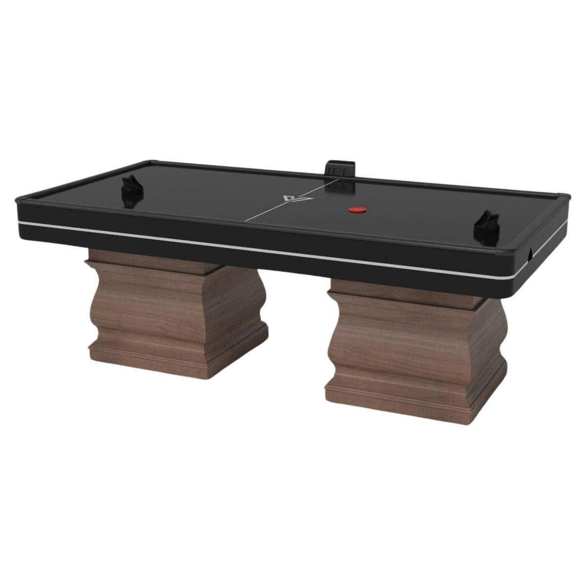 Elevate Customs Baluster Air Hockey Tables /Solid Walnut Wood in 7' -Made in USA For Sale