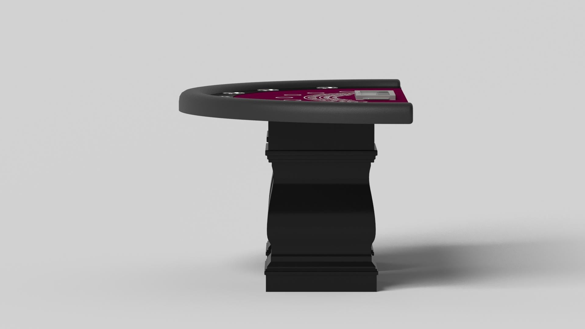 Modern Elevate Customs Baluster Black Jack Table/Solid Pantone Black Color in 7'4