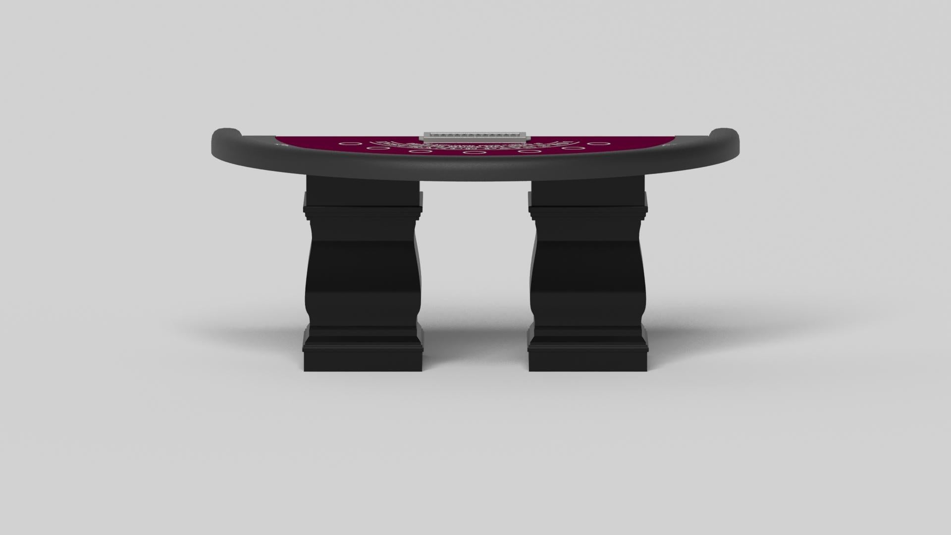 American Elevate Customs Baluster Black Jack Table/Solid Pantone Black Color in 7'4