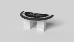 Elevate Customs Baluster Black Jack Table/Solid Pantone White Color in 7'4" -USA