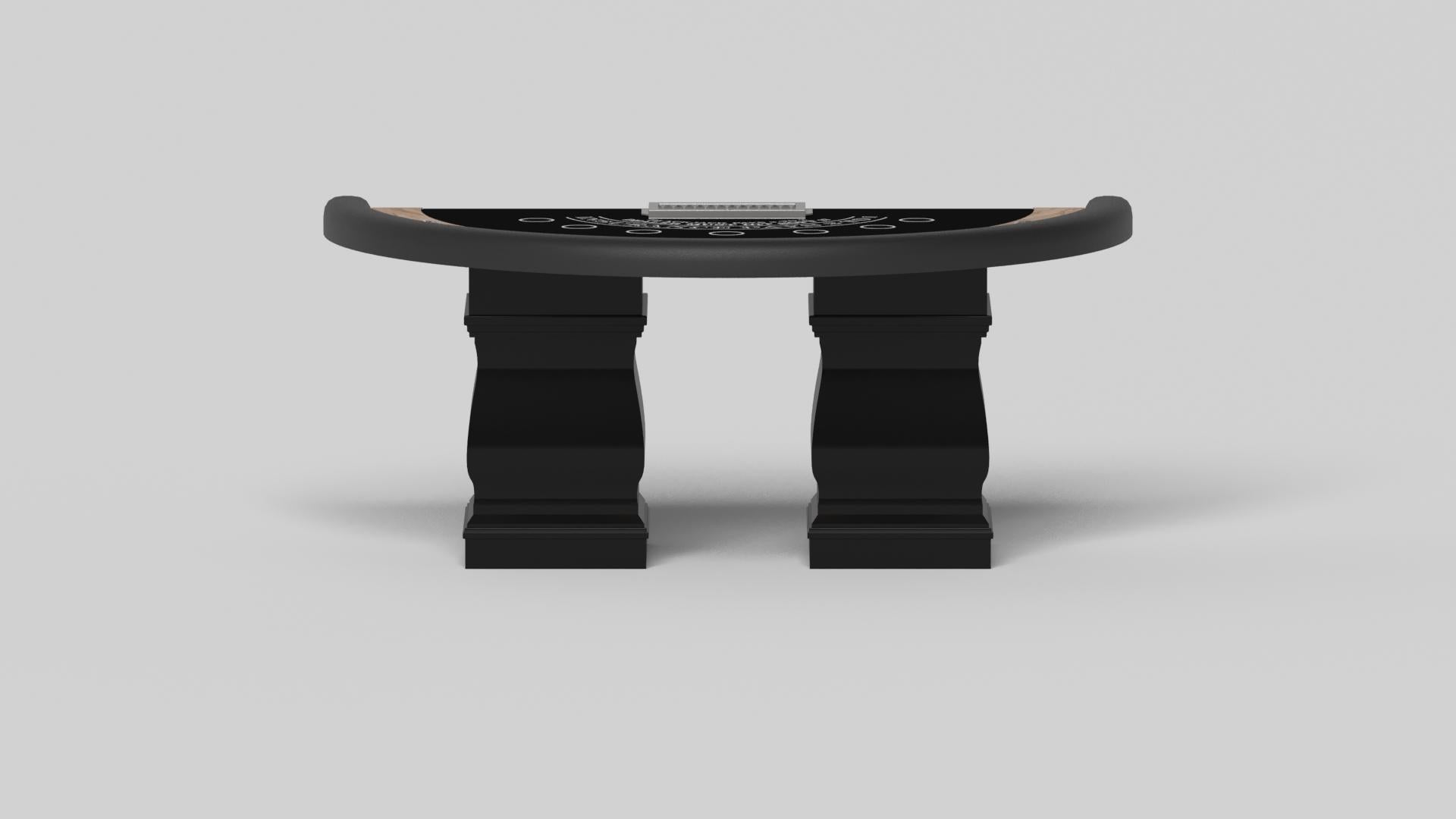 American Elevate Customs Baluster Black Jack Tables / Solid Curly Maple Wood in 7'4